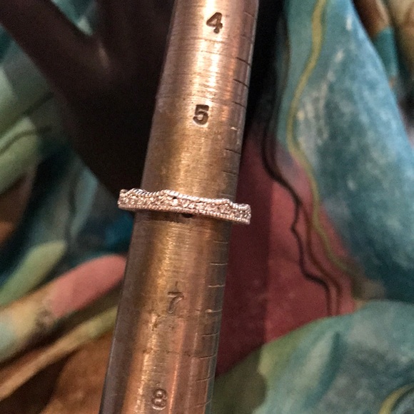 Sterling Silver & CZ Engagement & Wedding Ring Set - Picture 11 of 11